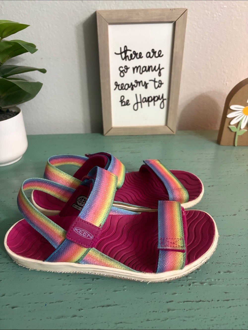 Keen Kids Rainbow Multi-Color & Pink Strappy Sandals